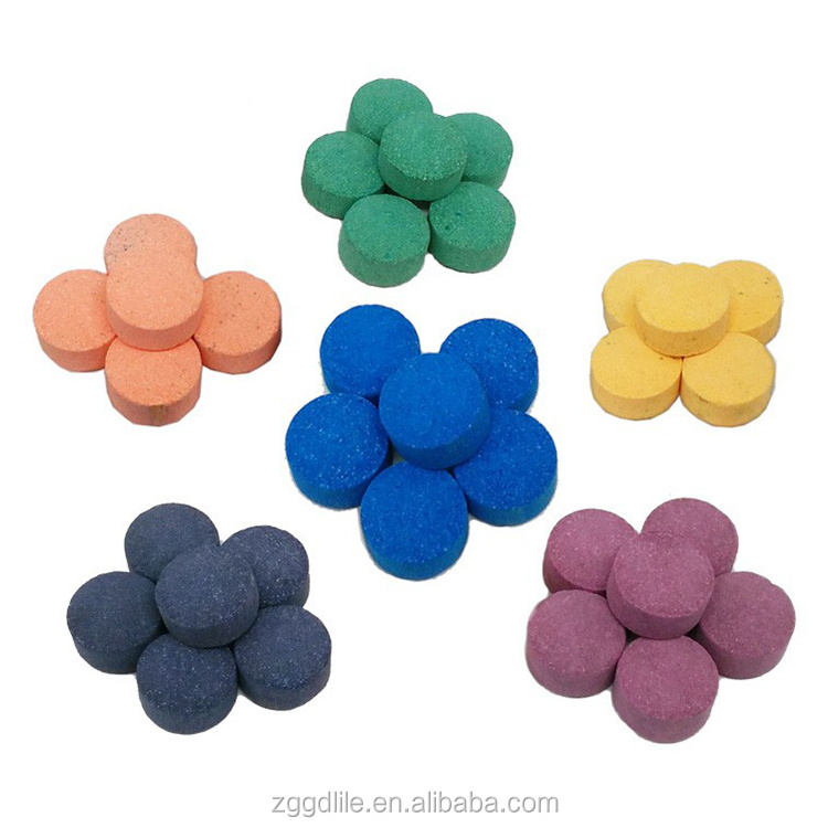 OEM Foot Effervescent tablets  bath cleaner Window Clean multipurpose effervescent tablets Colorful Fizzy Bath Tablets