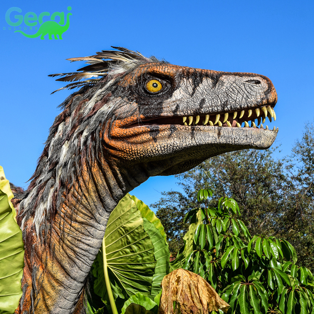 GECAI Museum Park Life-size Robotic Realistic Large  Dinosaur Head Model Animatronic Dinosaur Supplier