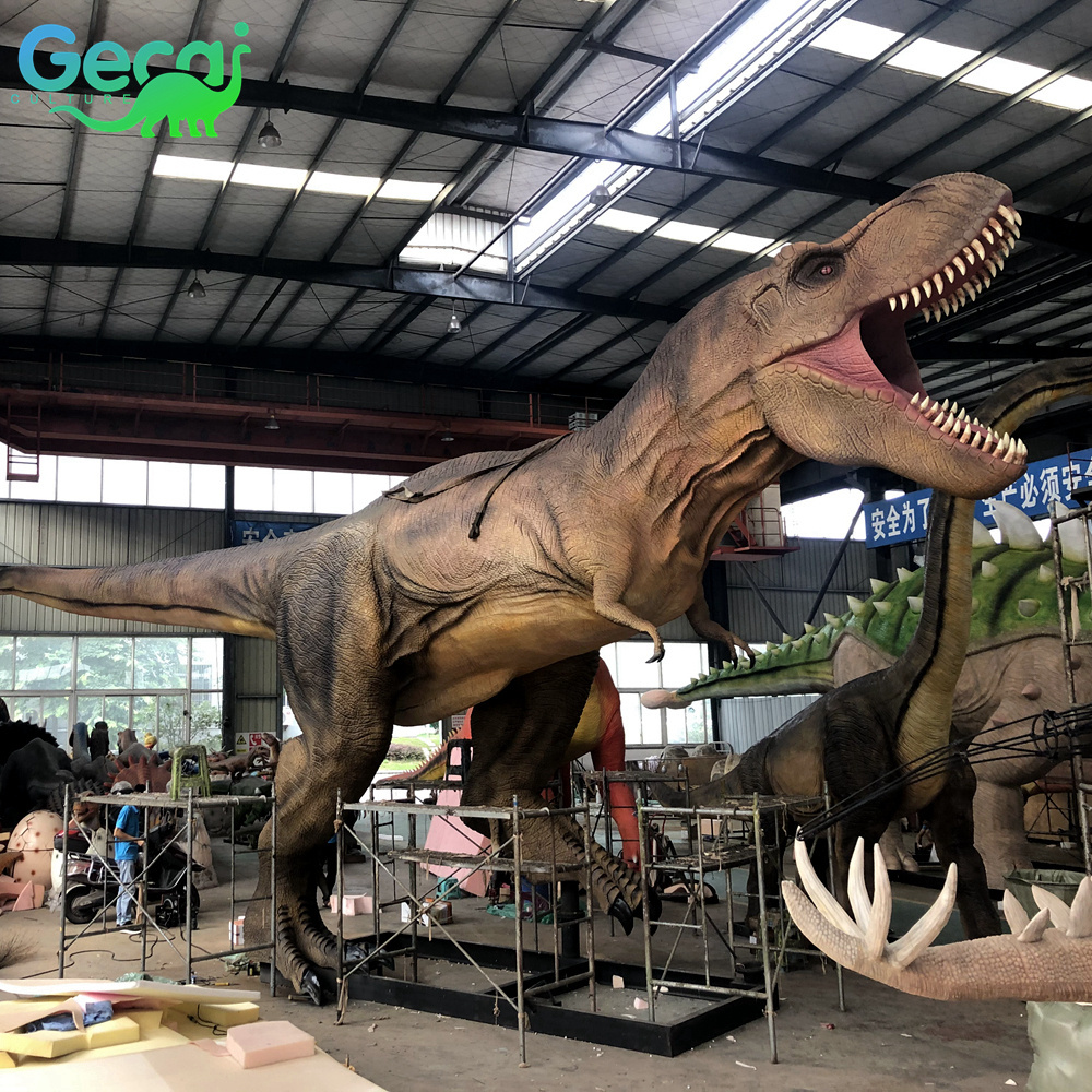 Gecai Animatronic Dinosaur Model Factory  Museum Large Life Size T-rex Dinosaurio Supplier