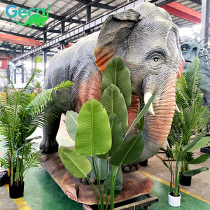 GECAI amusement park life size animatronic animals robotic Elephant model for sale