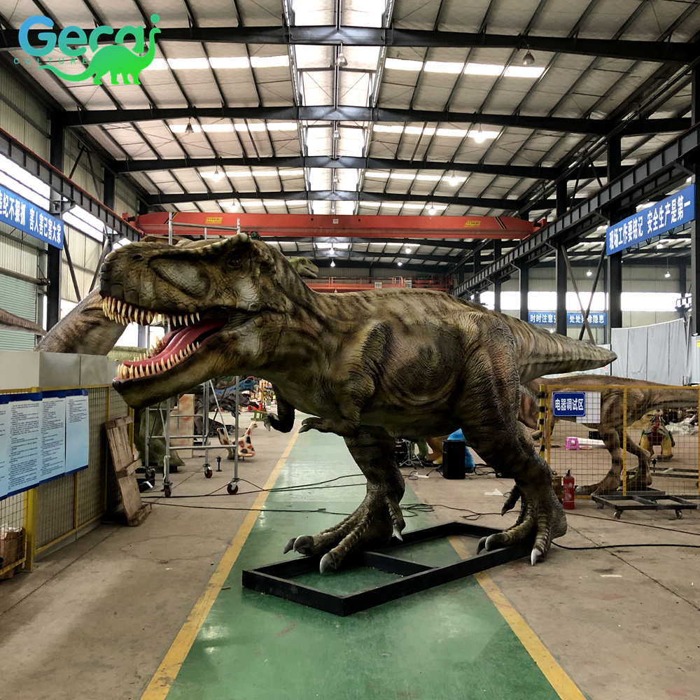 Dinosaur Park Frame Animatronic Dinosaur Animated Giant Raptor Model Robot Real Life Moving Dinosaurs