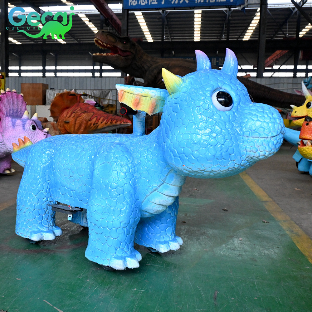 Gecai Amusement Park robot Walking Dinosaur animatronic Dinosaur Ride For Sale