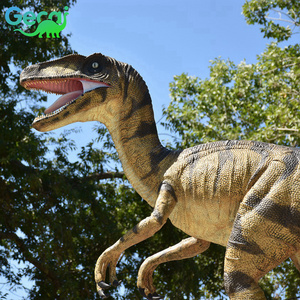 Gecai Jurassic Dino Park Animatronic Life Size Dinosaur Giant Raptor Amusement Animatronic Dinosaur Model For Sale