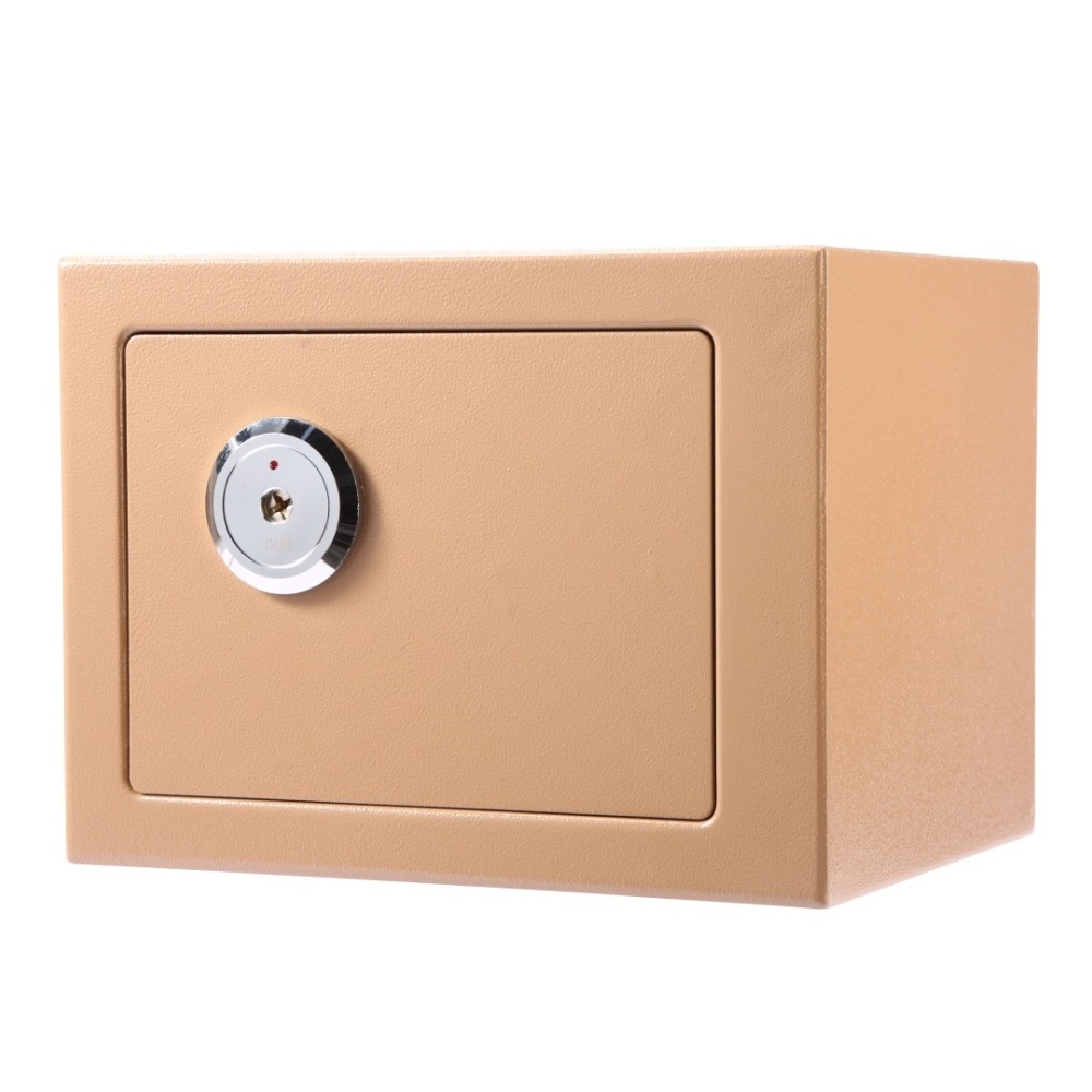 Factory price 17k portable money safe box mini wall hidden safe secret security key lock small deposit safety box for home