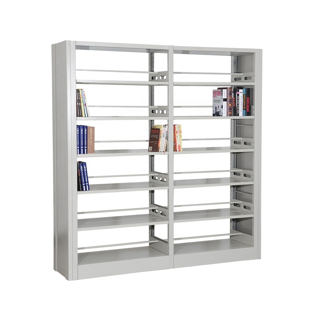 Office Cheap Movable Gold White Ladder Furniture Modern With Door Steel Metal School Bookshelf Bookcase Wooden Book Shelf