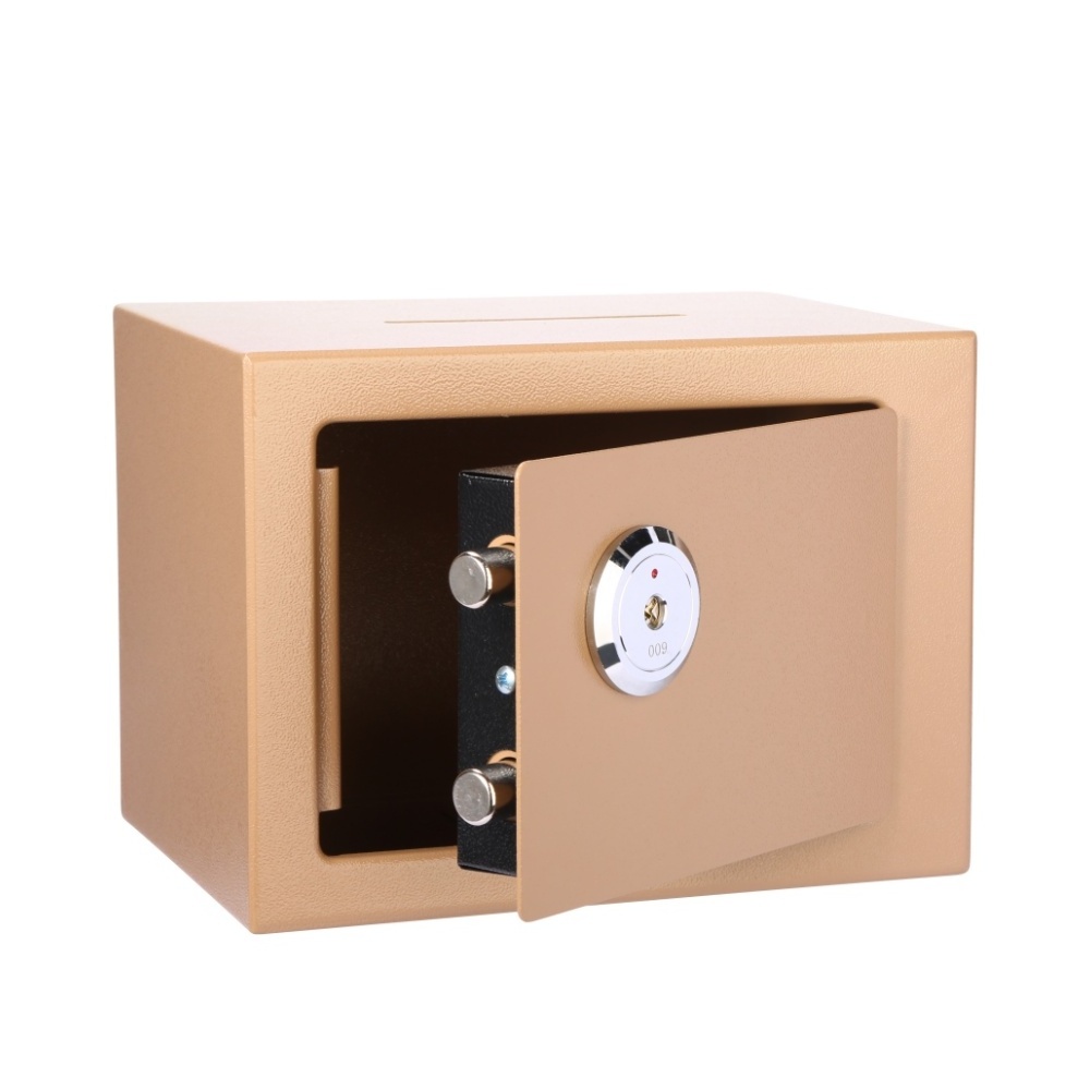 Factory price 17k portable money safe box mini wall hidden safe secret security key lock small deposit safety box for home