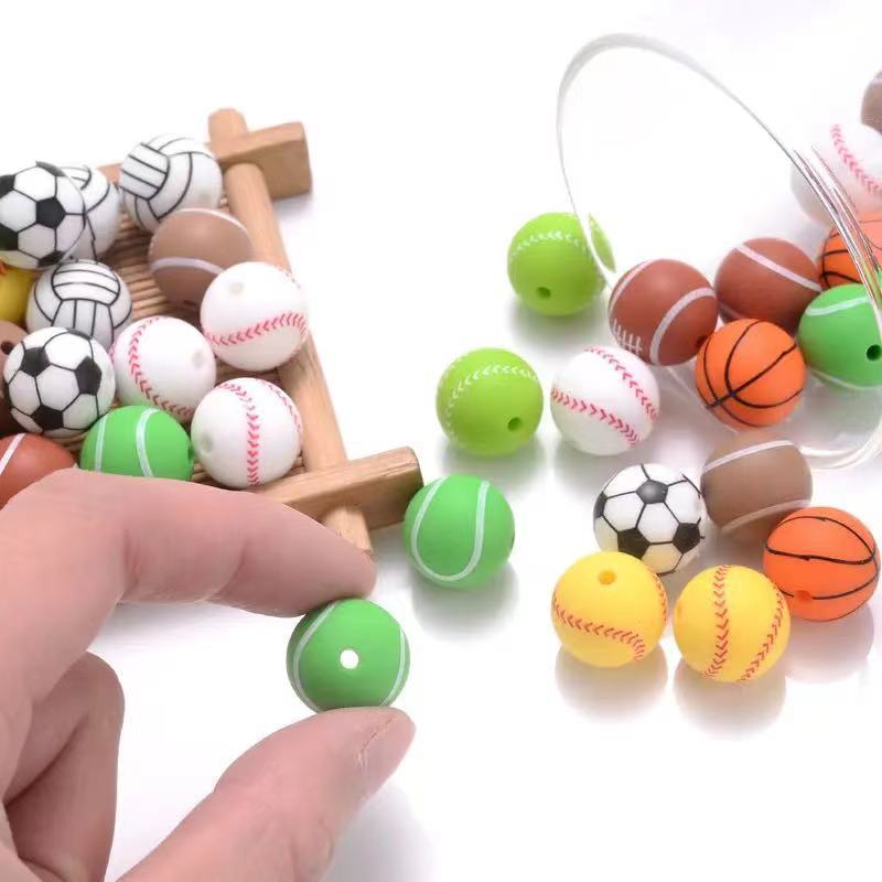 Silicone Baby Teether Toy DIY Accessories Animals Cars Food Grade Silicone Focal Bead