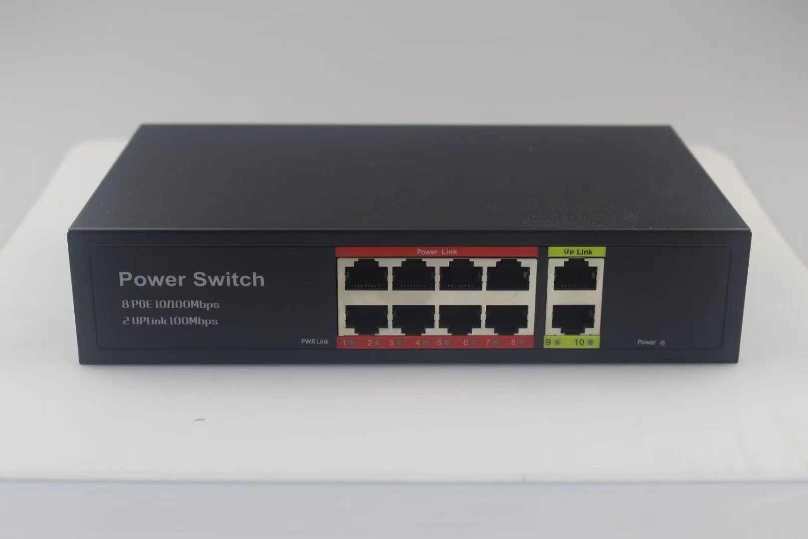 OEM/ODM POE switch 8 ports unmanaged 48V ethernet poe switch 2 RJ45 upper ports ethernet switch