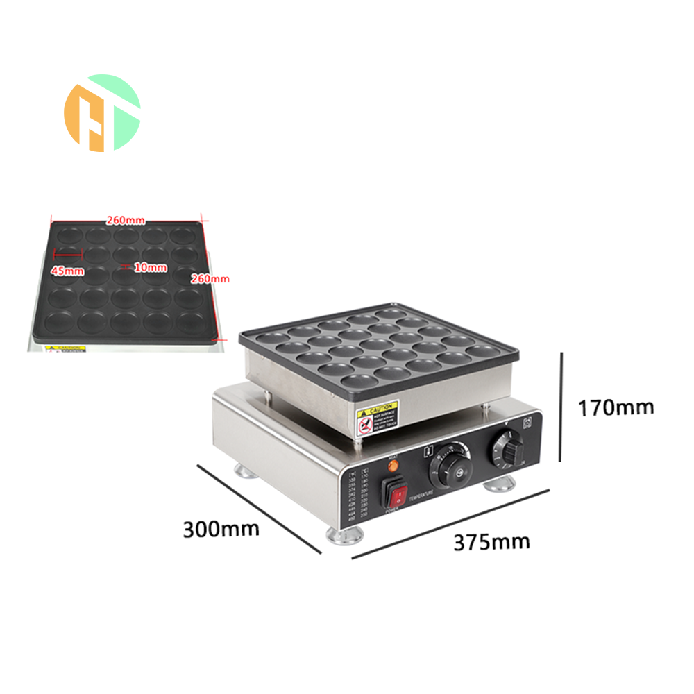 Factory Direct Supply Commercial 25 Hole Muffin Maker Machine Snack Equipment Pancake Waffle Maker