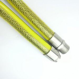 Cooker stove Spain Yellow Rubber Natural Gas Pipe Metal Flexible Hose Connector Stainless Steel Flexible Braided Metal Hose