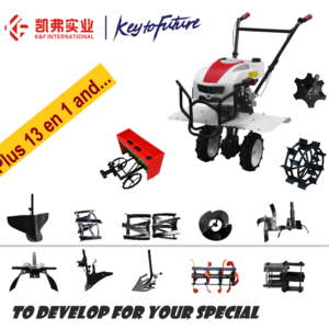 Gasoline Mini Tiller Agricultural Machines mini machine with plough farming tools and small ploughing machine