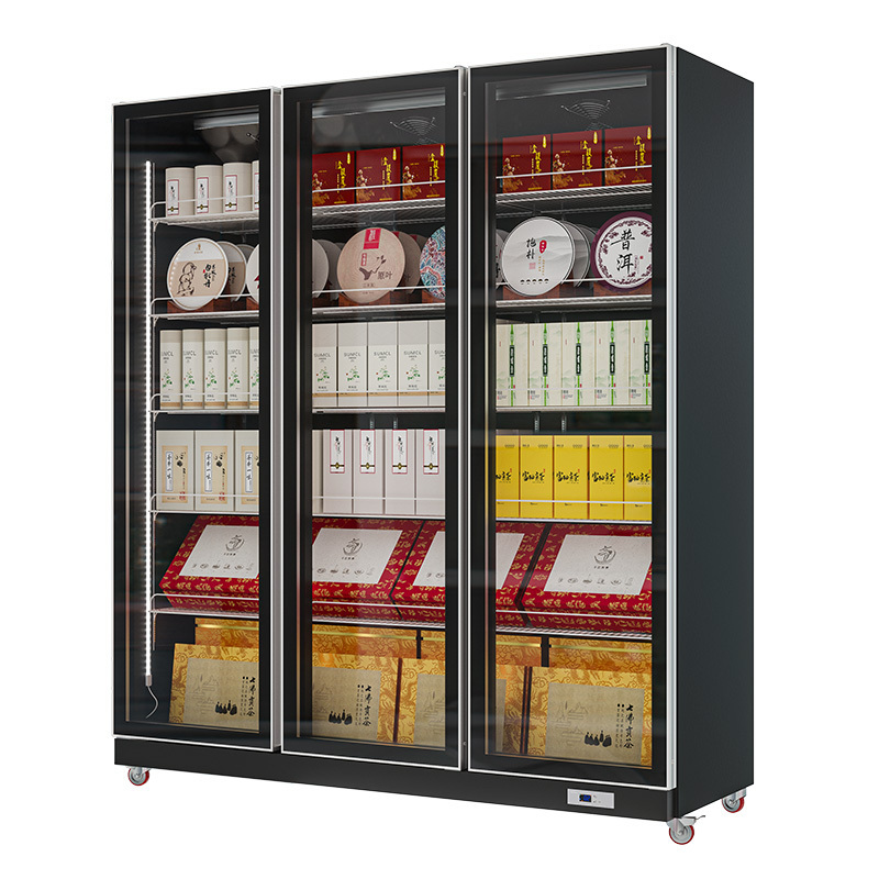 tea chiller refrigerator commercial vertical refrigerated display cabinets used