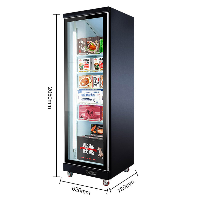 clear vertical ice cream cake upright display small freezer for ice cream