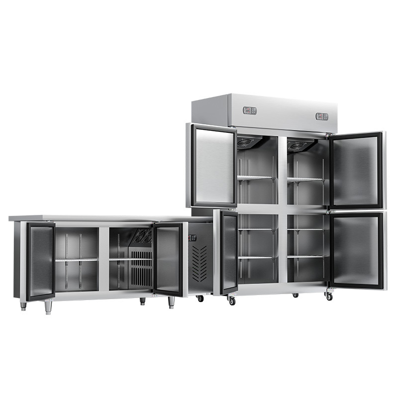 commercial stainless steel double temperature vertical refrigerator freezer manufacturers