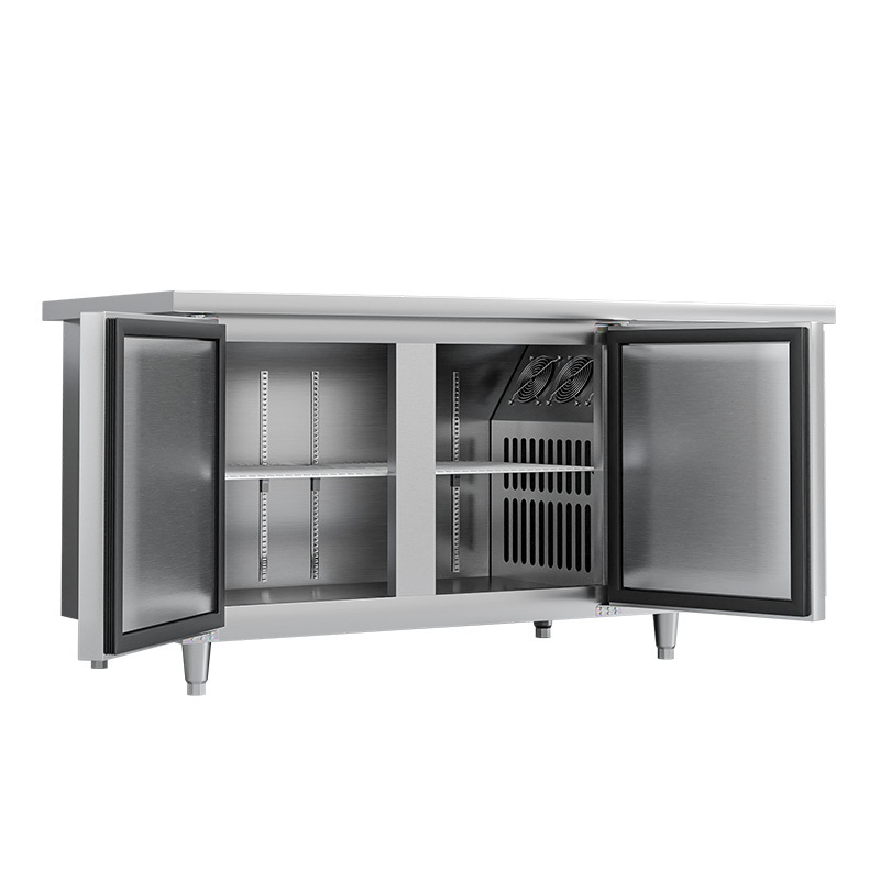 commercial restaurant fresh meat stainless steel upright kitchen freezer