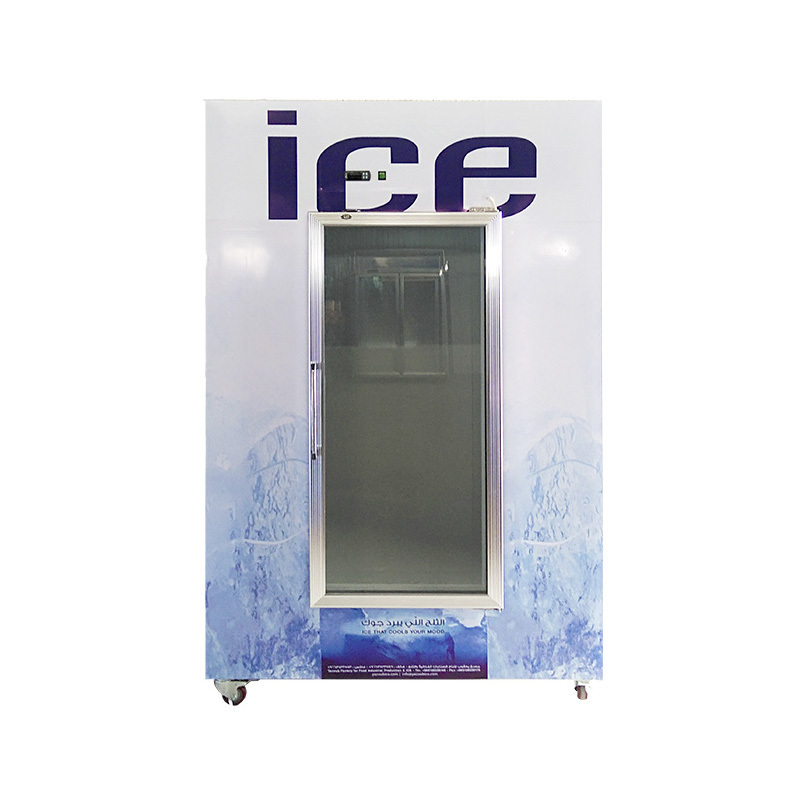 Bagged ice storage bin gas station freezer outdoor machine for bag