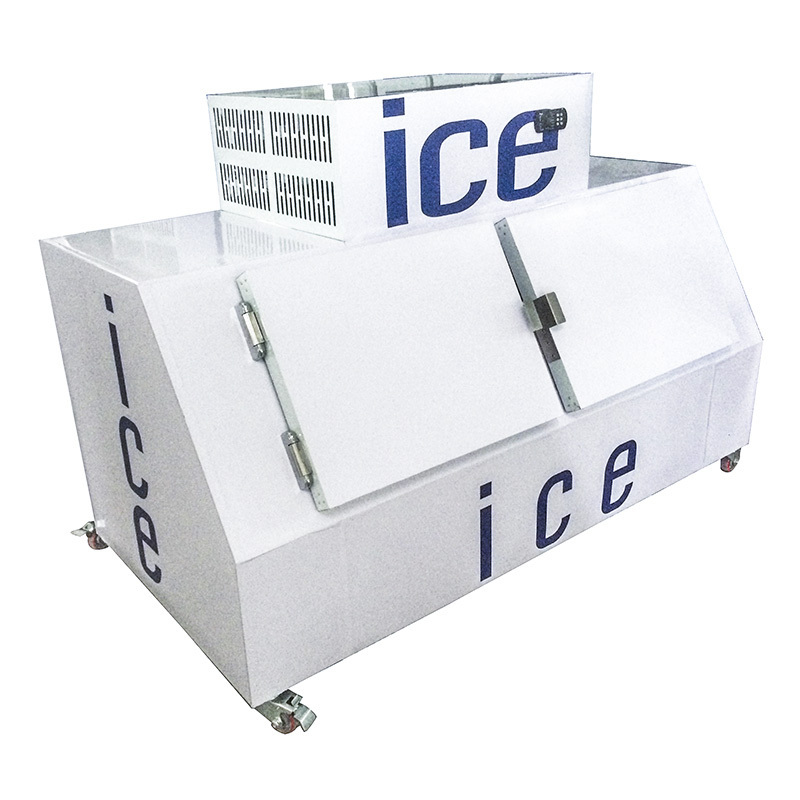 Bagged ice storage bin gas station freezer outdoor machine for bag