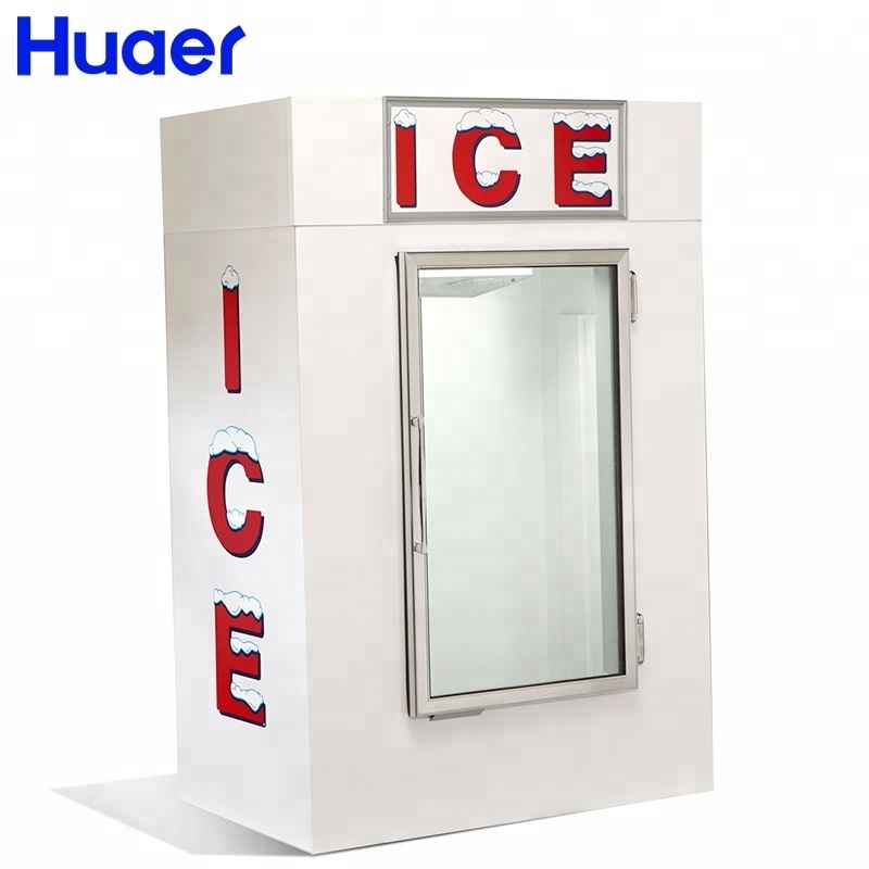 Bagged ice storage bin gas station freezer outdoor machine for bag