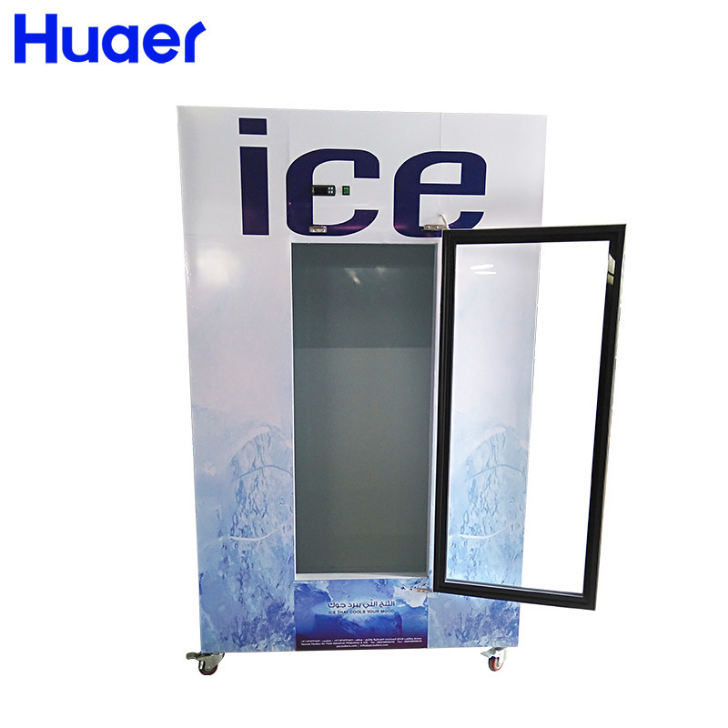 commercial refrigerated storage bagged ice storage bin freezer