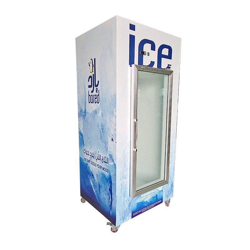 commercial refrigerated storage bagged ice storage bin freezer