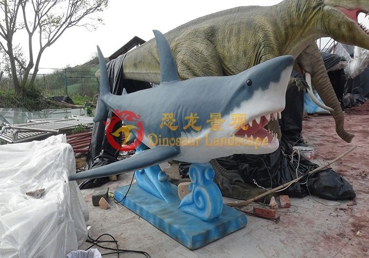 Simulation life size mechanical robot shark realistic robotic