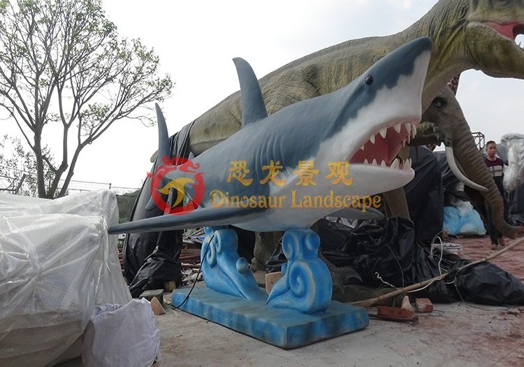 Simulation life size mechanical robot shark realistic robotic