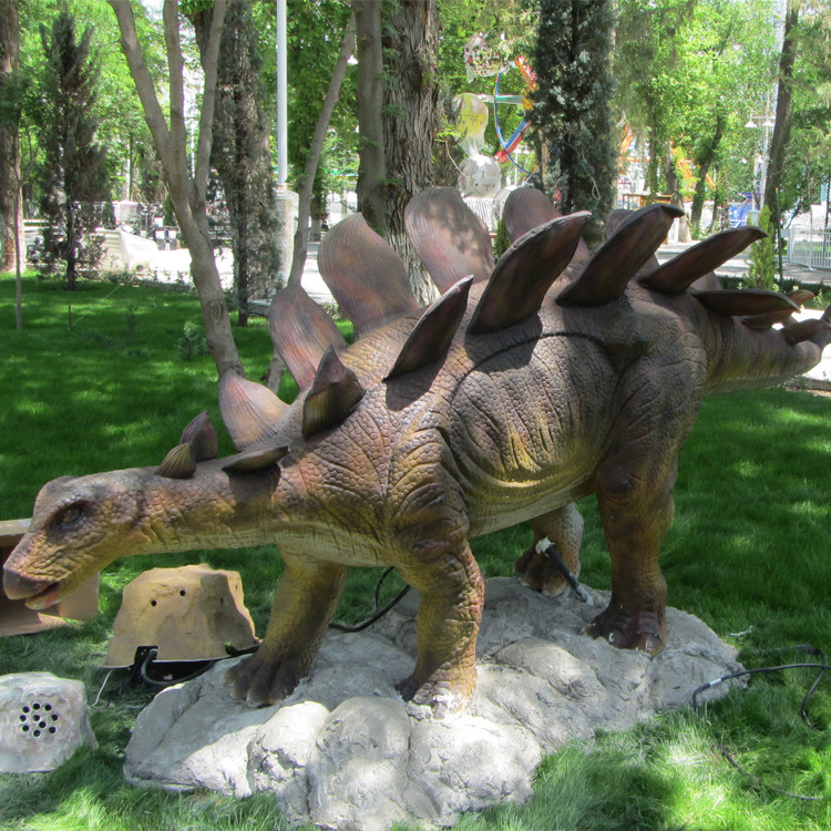 Life-Size Steel Stegosaurus Animatronic Jungle Gym Theme Dinosaur for Parks