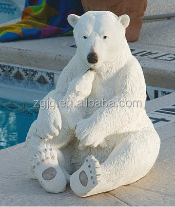 Zoo Use Robot Animal Animatronic Polar Bear High quality Life Size Animatronic Polar Bear