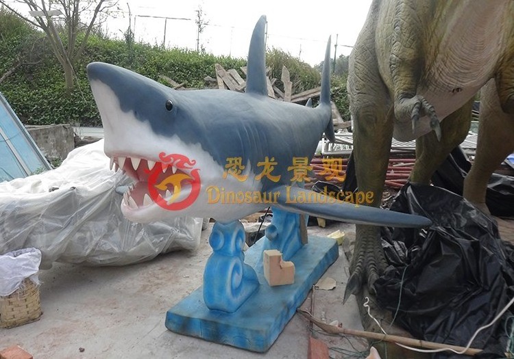 Simulation life size mechanical robot shark realistic robotic