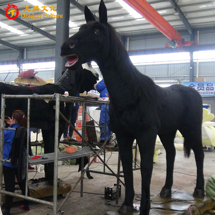 Outdoor Playground Amusement Park Decorative Animatronic Artificial Robotic Life Size Horse