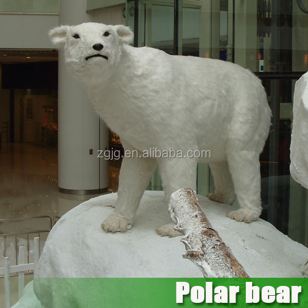 Zoo Use Robot Animal Animatronic Polar Bear High quality Life Size Animatronic Polar Bear