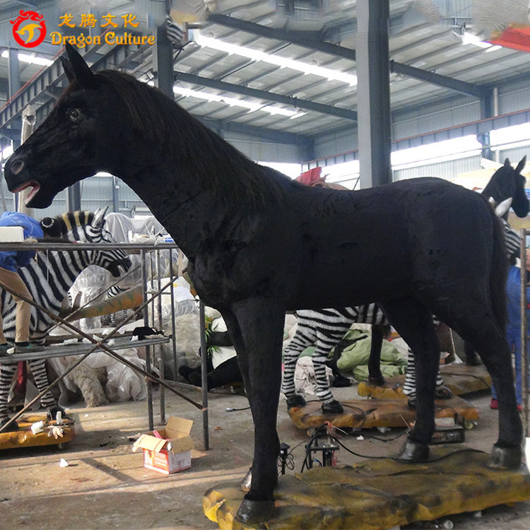 Outdoor Playground Amusement Park Decorative Animatronic Artificial Robotic Life Size Horse