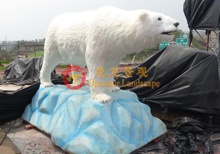 Zoo Use Robot Animal Animatronic Polar Bear High quality Life Size Animatronic Polar Bear