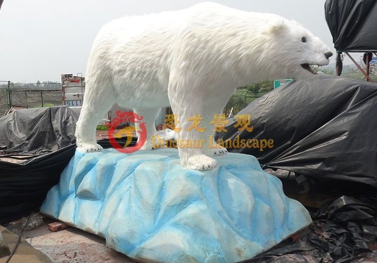 Zoo Use Robot Animal Animatronic Polar Bear High quality Life Size Animatronic Polar Bear