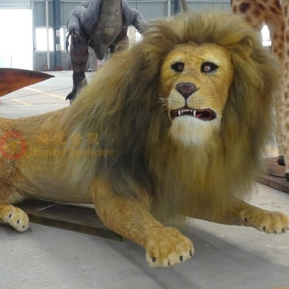 Simulation Jungle Animal model Animatronic Life Size Silicone/fiberglass Lion