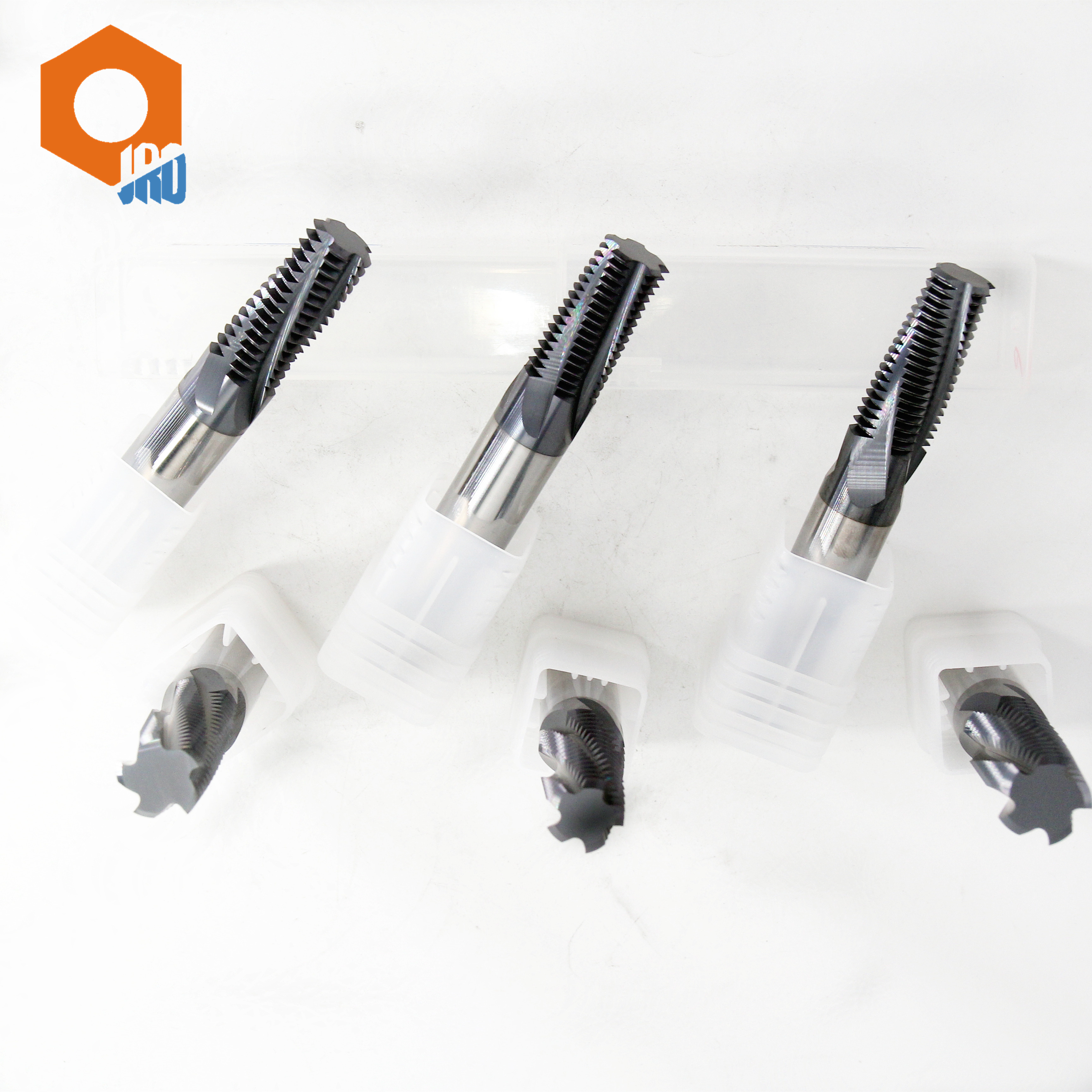 High quality factory price   TC metal M3 M4 M5 M6 M10 M12 Thread end mills multi pitch tungsten carbide thread mill