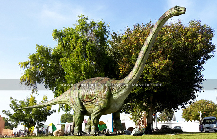 20 Meters Dino Park Equipment Giant Dinosaur Long Neck Life Size Dinosaur Animatronic Model for Sale