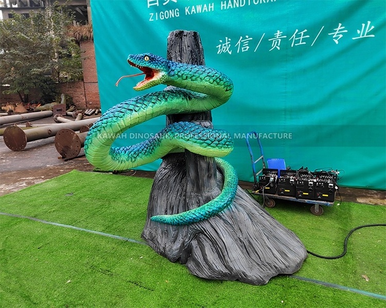 Realistic Animatronic Animal Zoo Park Customized Simulation Animal Model Snake for Show