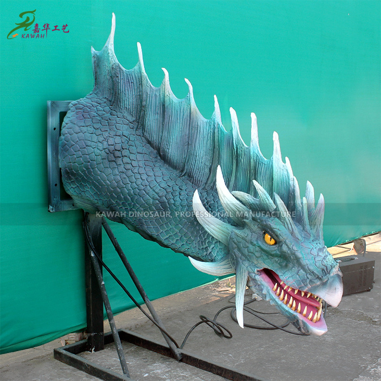 Handmade Animatronic Dragon Head Customized Dinosaur for Park Decoration