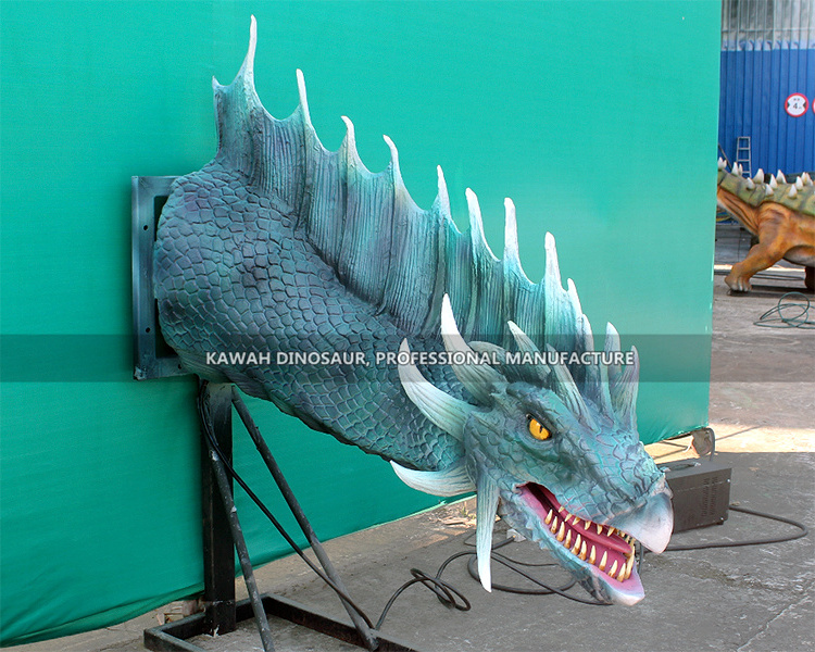 Handmade Animatronic Dragon Head Customized Dinosaur for Park Decoration