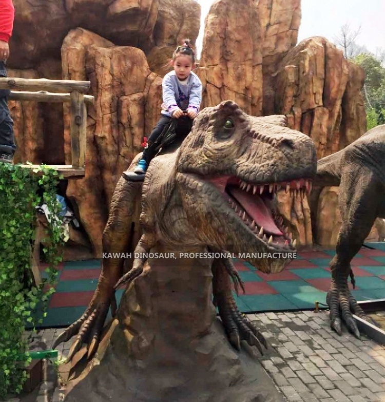 Customized Amusement Park Rides Kids Ride on Dinosaurs Interactive Riding Machine Park Playground Equipment