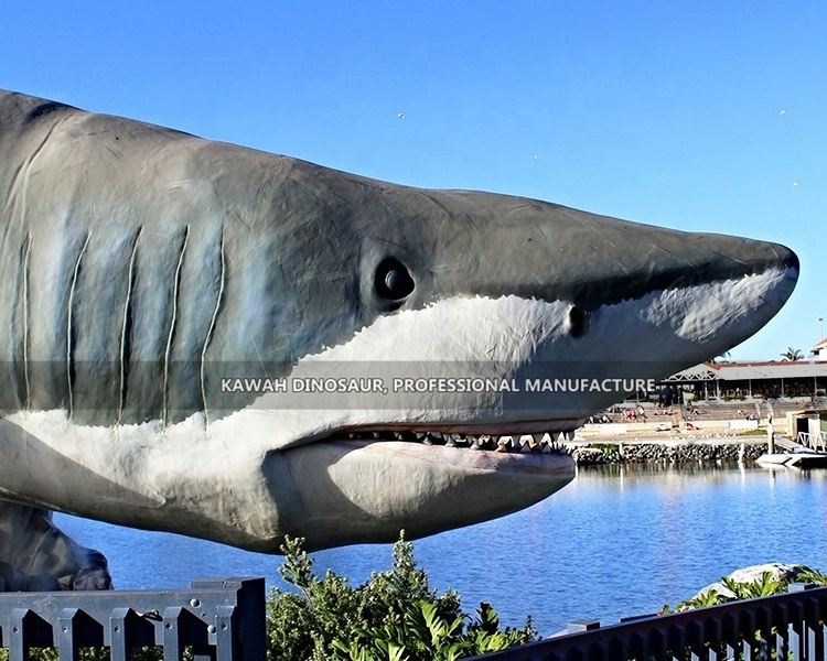 Animatronics Marine Animal Animatronic White Shark Customize Shark Statue for Sea Park