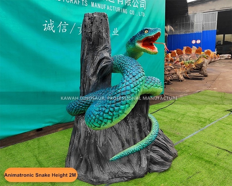 Realistic Animatronic Animal Zoo Park Customized Simulation Animal Model Snake for Show