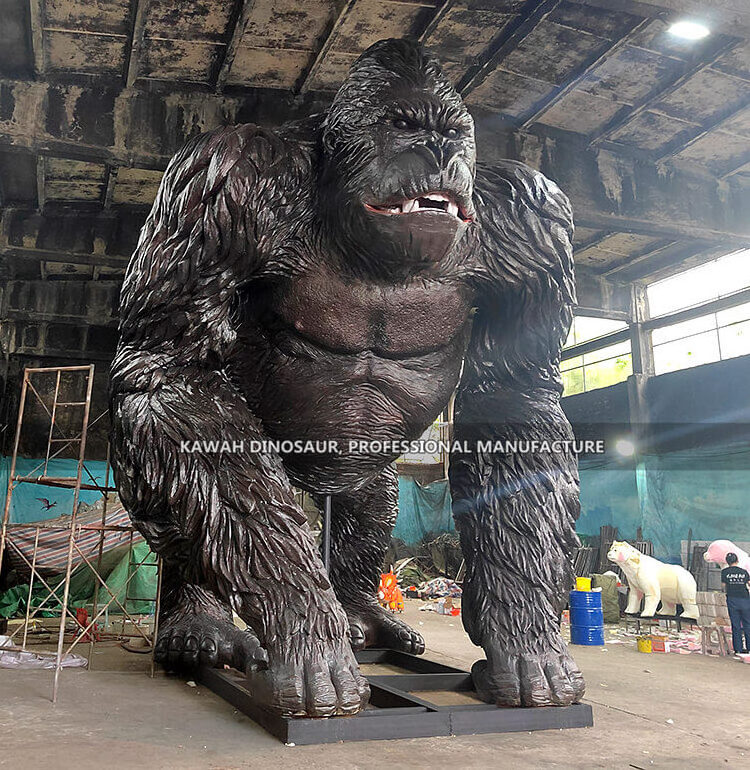 Kawah Factory Customized Animatronic Animal Gorilla Model Statue Animatronic Gorilla for Park