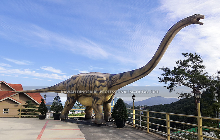 20 Meters Dino Park Equipment Giant Dinosaur Long Neck Life Size Dinosaur Animatronic Model for Sale