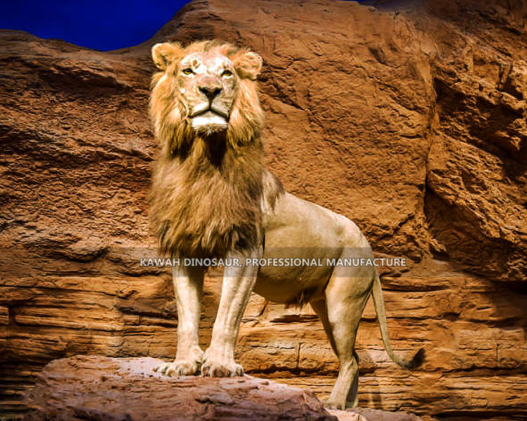 Handmade Realistic Animatronic Animal Lion Animatronic Lion Animals Custom Lion Model Statue for Zoo Park