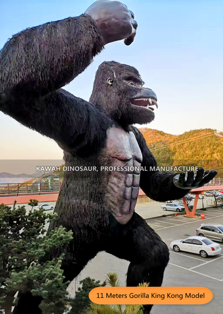 Kawah Factory Customized Animatronic Animal Gorilla Model Statue Animatronic Gorilla for Park