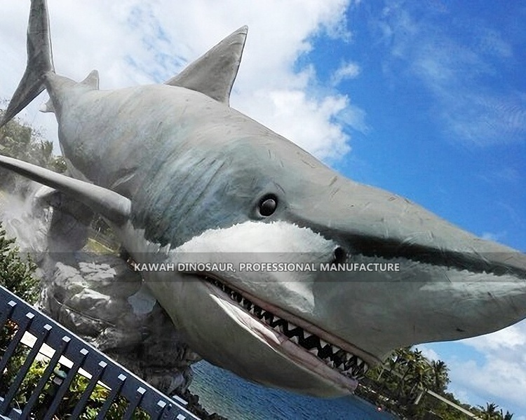 Animatronics Marine Animal Animatronic White Shark Customize Shark Statue for Sea Park