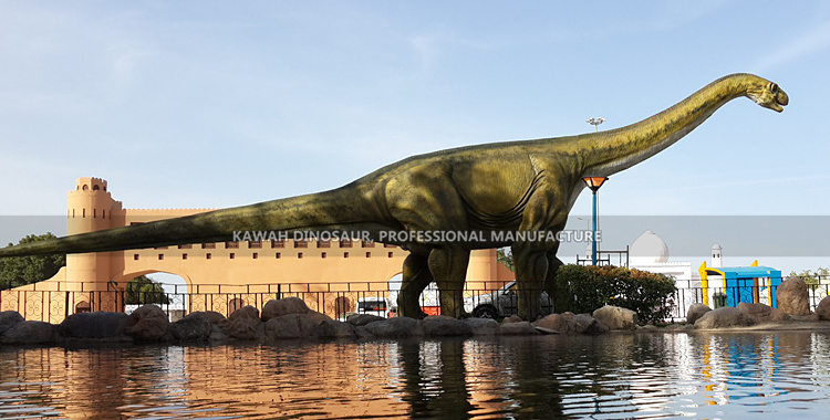 20 Meters Dino Park Equipment Giant Dinosaur Long Neck Life Size Dinosaur Animatronic Model for Sale