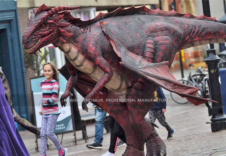 Buy Realistic Animatronic Dragon Costume Customized Service One-stop Shop Adult Walking Dinosaur Costume for Display